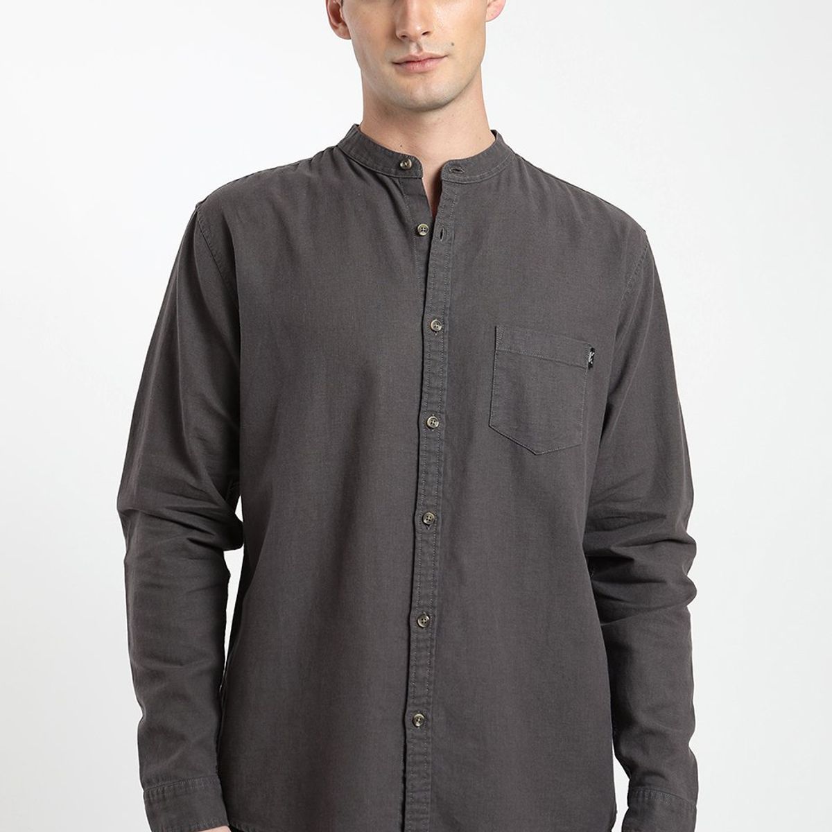 FROENS - Camisa manga larga Mao grafito - Algodón orgánico.