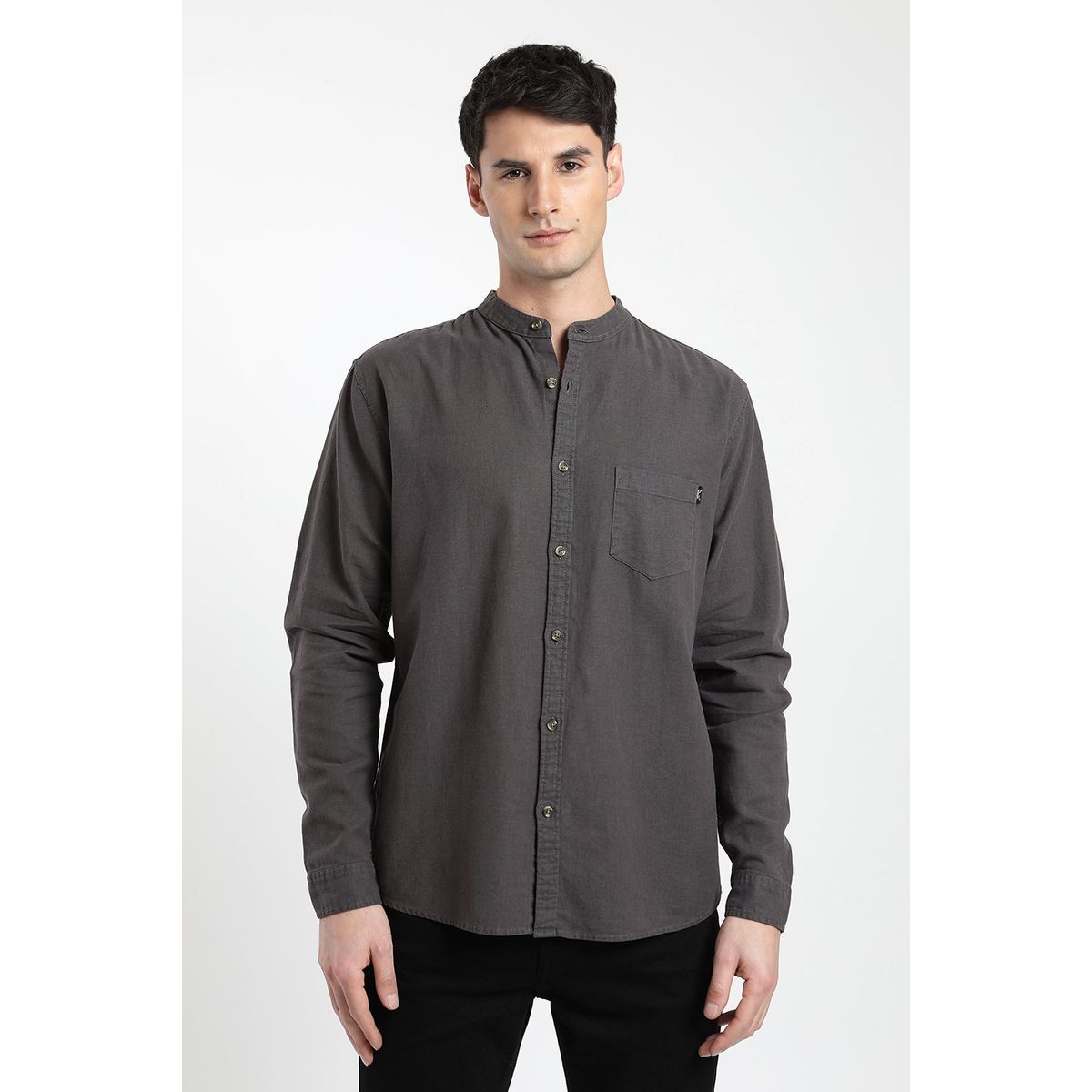 FROENS - Camisa manga larga Mao grafito - Algodón orgánico.