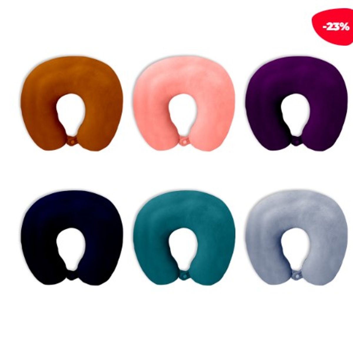 GENERICO - Almohada Cervical De Viaje Color Liso 33X29X13Cm