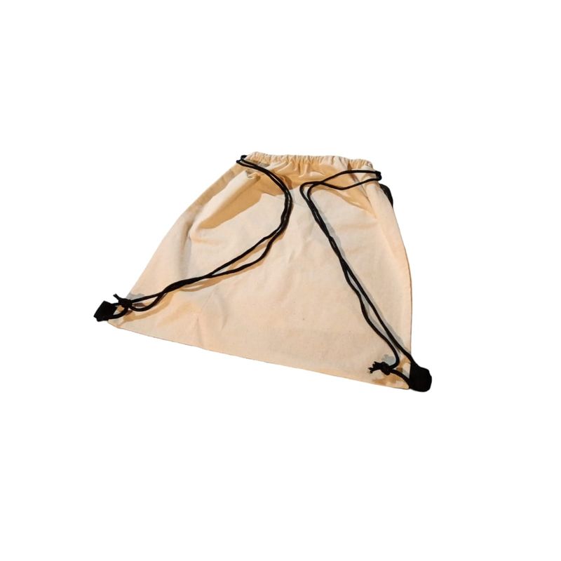 GENERICO - Morral crea 21x27 cm 100% algodón pack 10 unids  tiros  negros