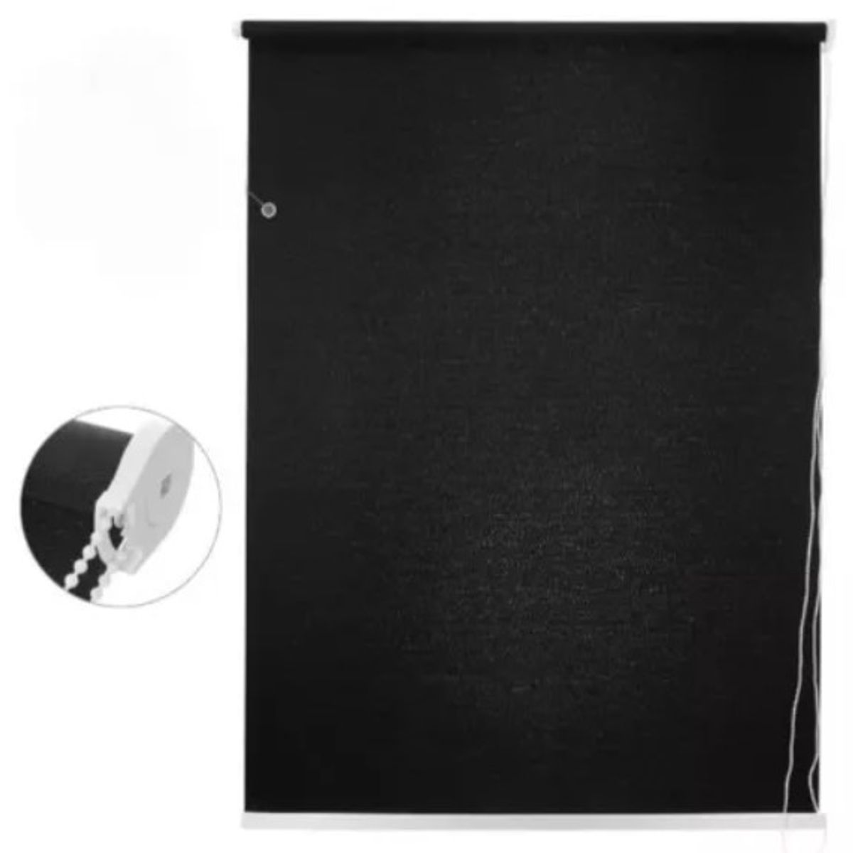 GENERICO - Cortina Negra Modelo Roller 100Cm200Cm Color Negro