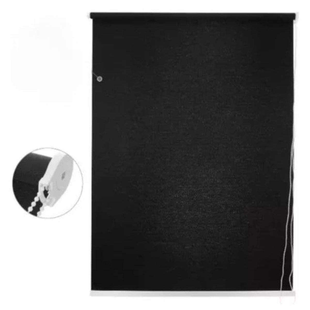 GENERICO - Cortina Negra Modelo Roller 100Cm200Cm Color Negro