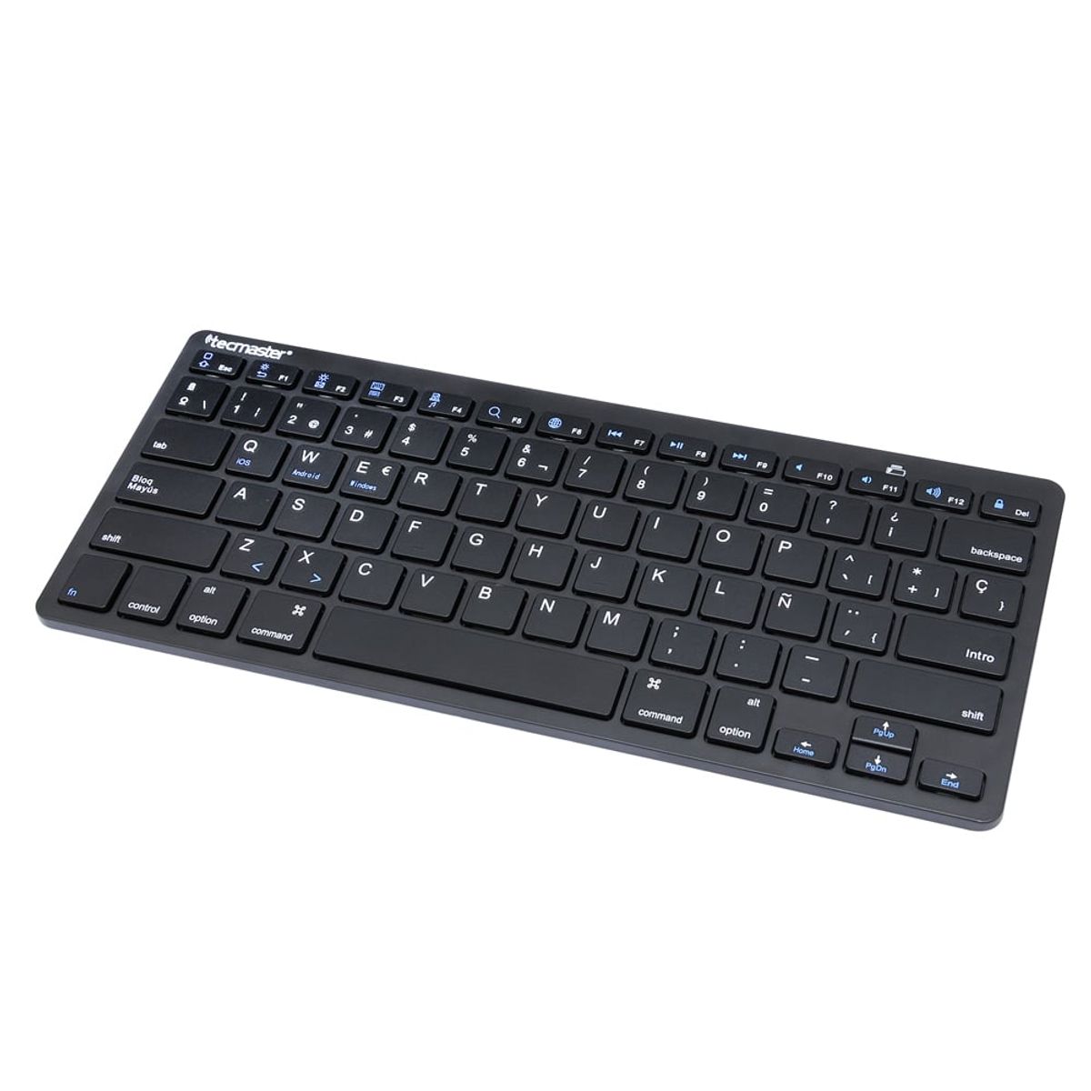 TECMASTER - Mini Teclado Inalambrico BT Tecmaster Negro