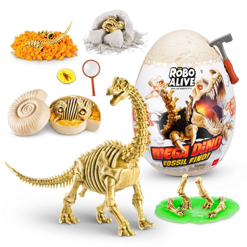 ROBO ALIVE - MEGA HUEVO ROBO ALIVE CON FOSIL DE DINOSAURIO DE ZURU