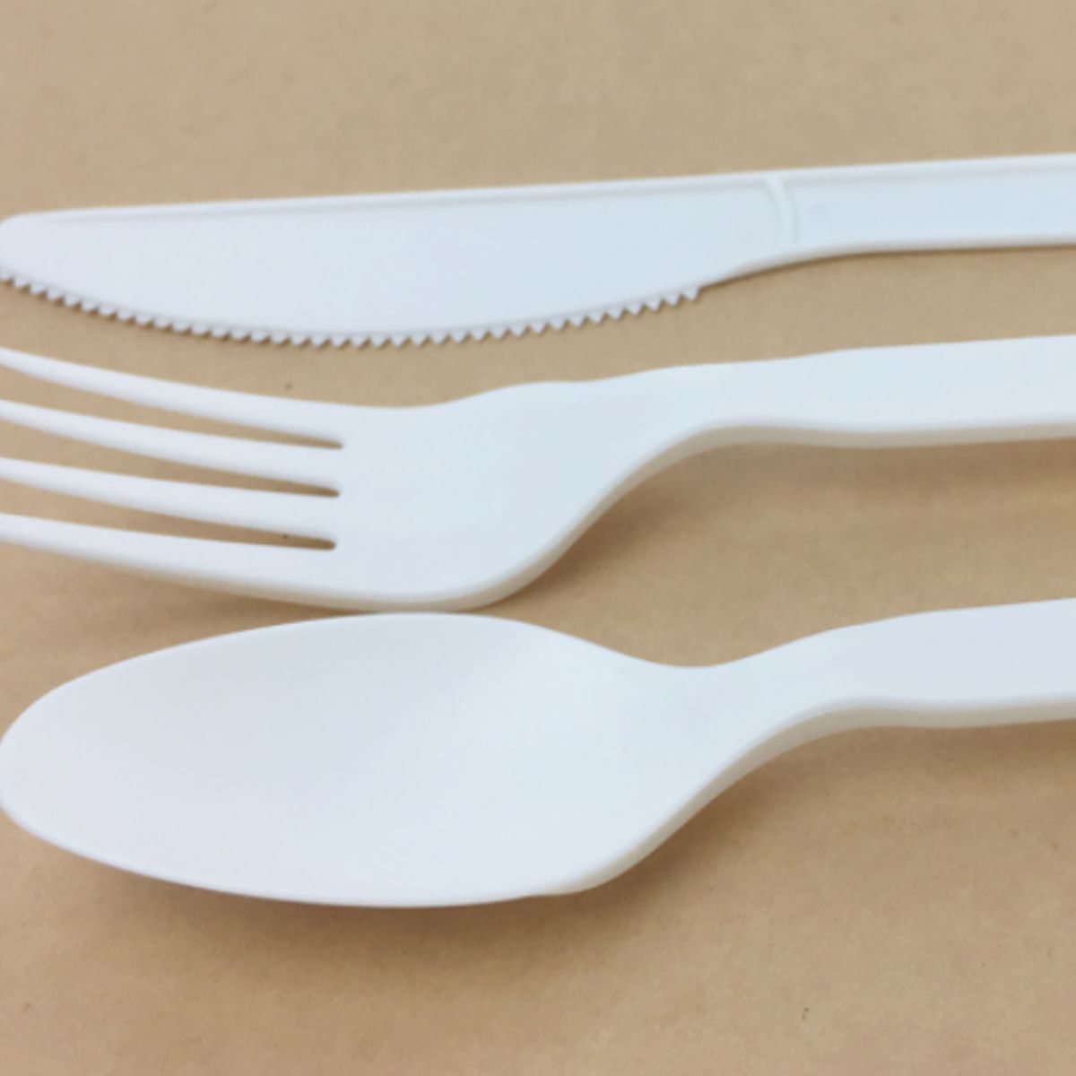 ECOSOULIFE - 100 Cucharas Biodegradables De Pla Compostable