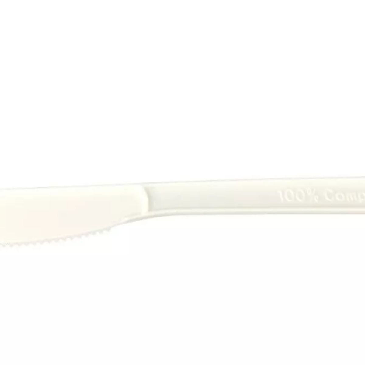 ECOSOULIFE - Pack de 100 Cuchillos Biodegradables De Pla Compostable