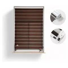 GENERICO - Cortina Roller Color duo 120200Cm Color Marrón
