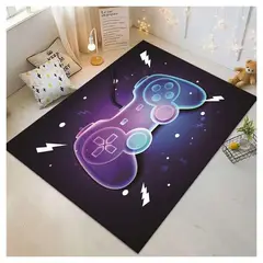 GENERICO - Alfombra Lisa Juvenil Infantil Gamer Diseño Gran Control 150x200 CM
