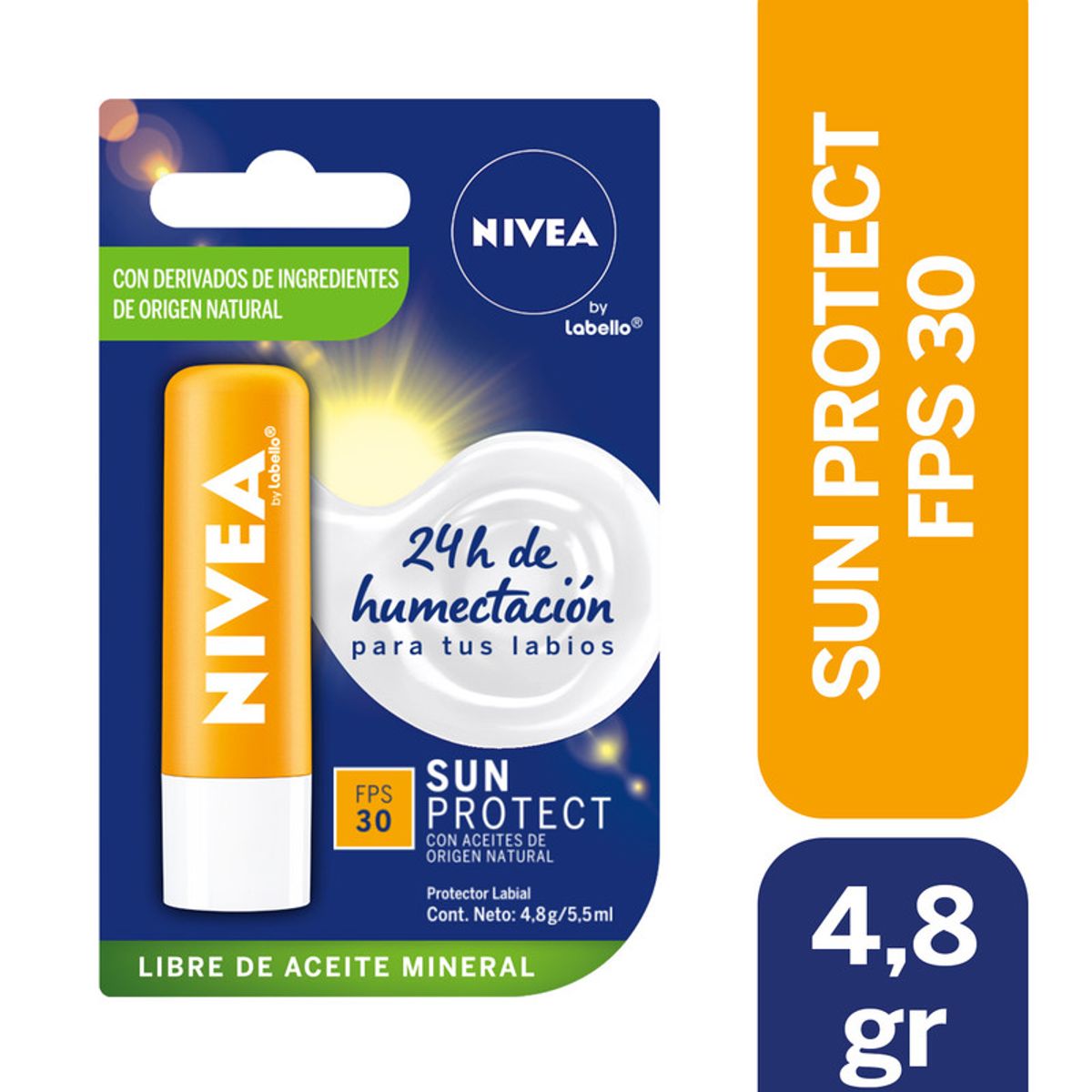 NIVEA - Bálsamo Labial Nivea Sun Protect SPF30 4,8Gr