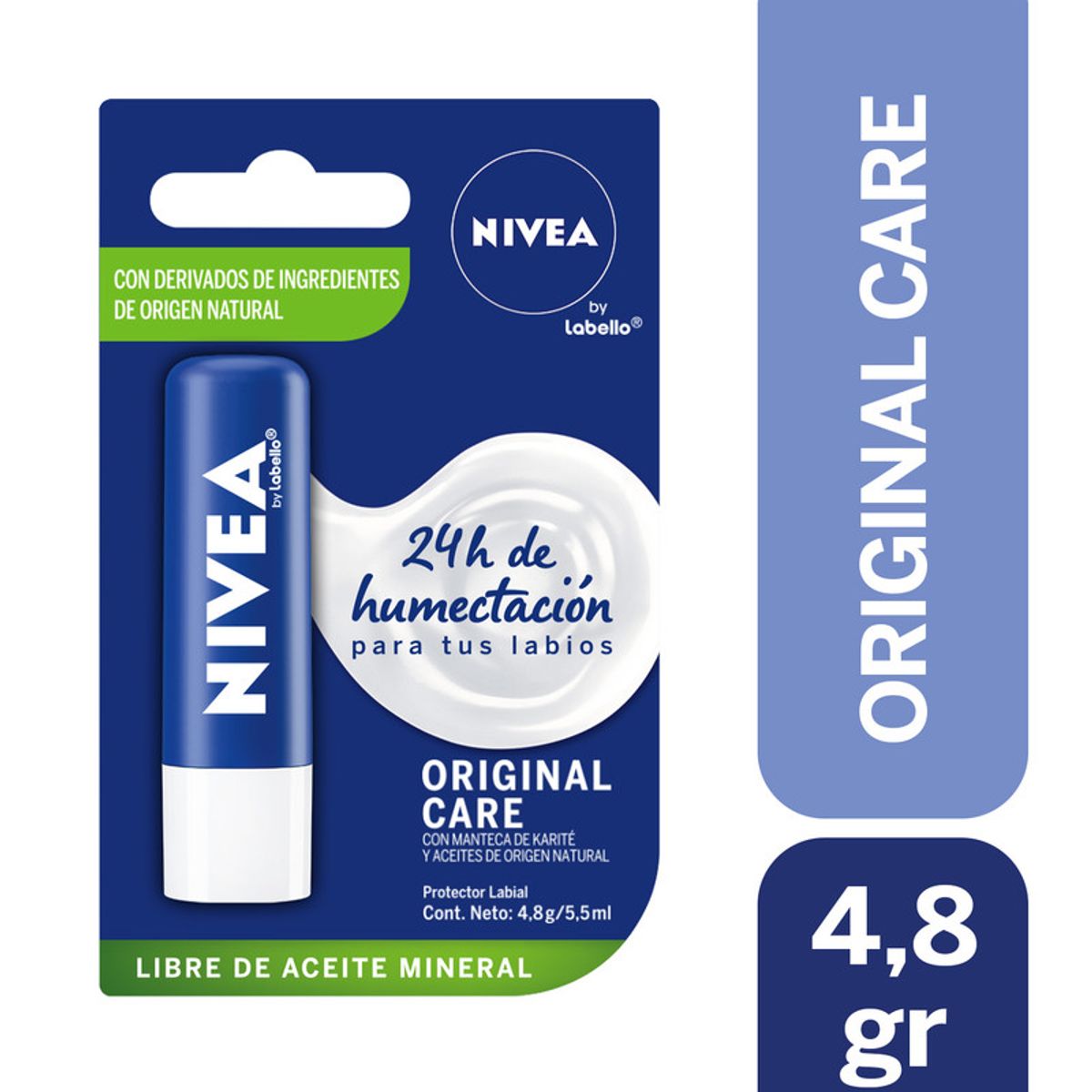 NIVEA - Bálsamo Labial Nivea Original Care 4,8Gr