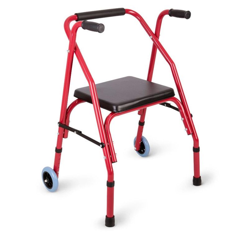 BLUNDING - Andador, Burrito Plegable Asiento Y 2 Ruedas