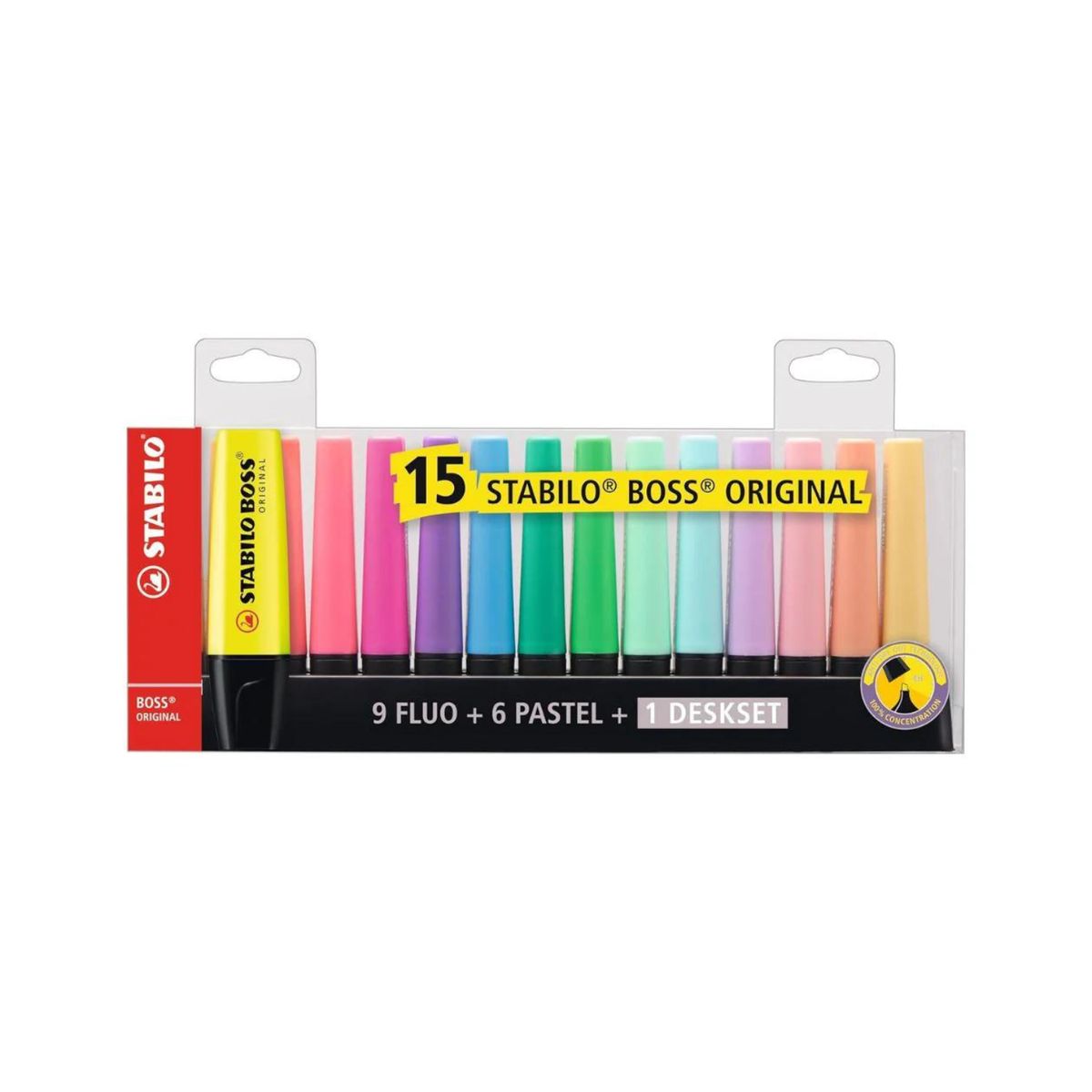 STABILO - Stabilo Boss - Set 15 Destacadores Neon Pastel