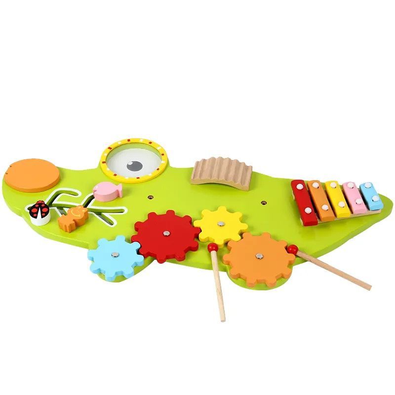 GENERICO - Cocodrilo Sensorial Didáctico - Panel Mural Infantil