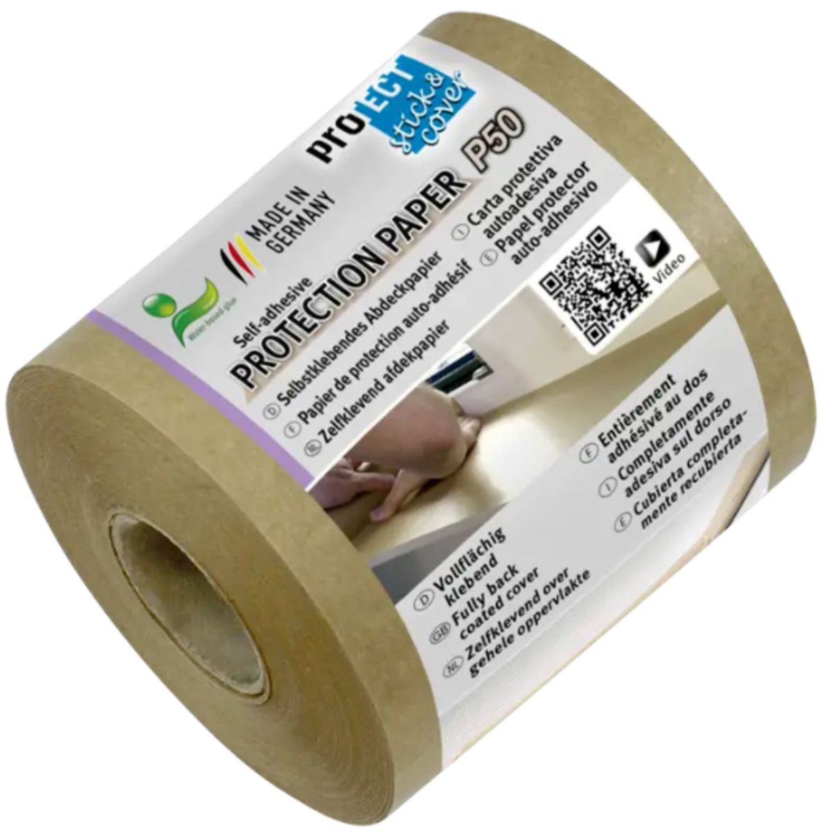 GENERICO - Papel Kraft Rollo Engomado 75mm x 50mts - SC