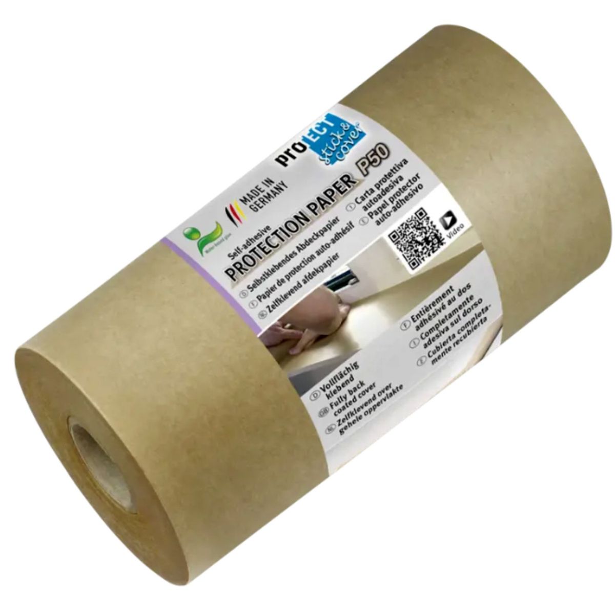GENERICO - Papel Kraft Rollo Engomado 150mm x 50mts - SC