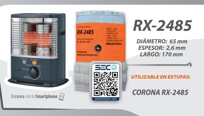 ZETACOM Mecha Estufa Corona Rx2485 Mojostore Certificada