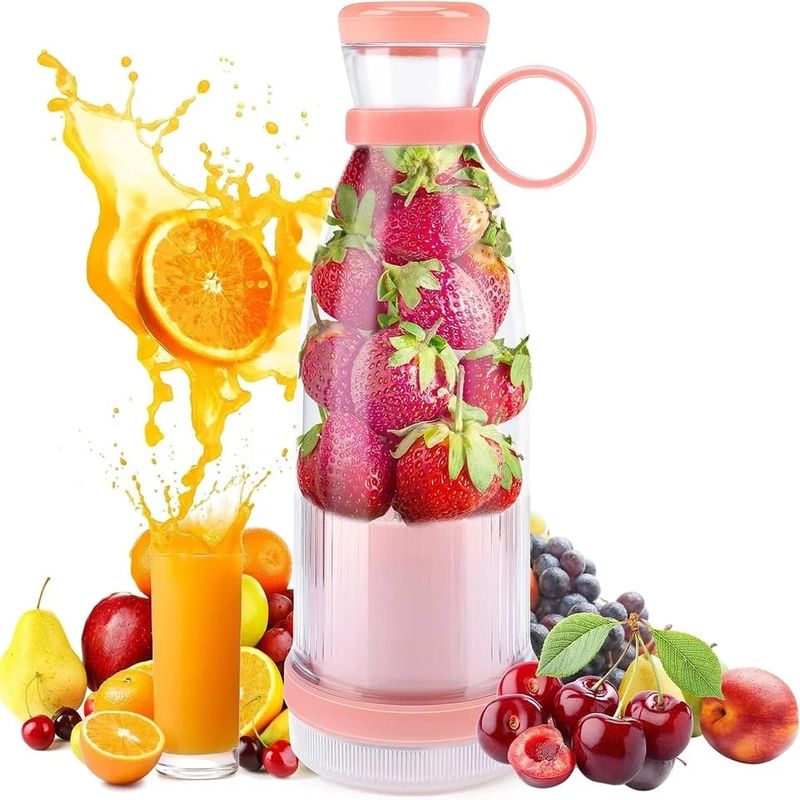 GENERICO - Juguera Personal Licuadora Botella Licuadora Portatil 420ml rosa