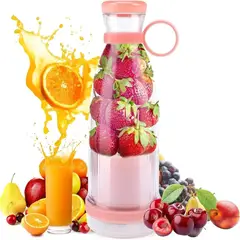 GENERICO - Juguera Personal Licuadora Botella Licuadora Portatil 420ml rosa