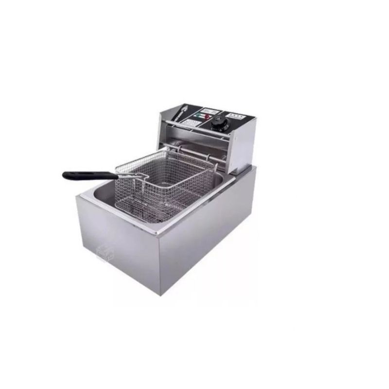 GENERICO - Freidora industrial Hoffmans HM-88-1 6L acero inoxidable Gris
