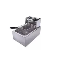 GENERICO - Freidora industrial Hoffmans HM-88-1 6L acero inoxidable Gris