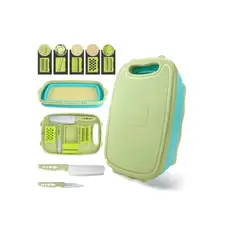 GENERICO - Pack Tabla De Picar Con Escurridor De Alimentos Multiuso