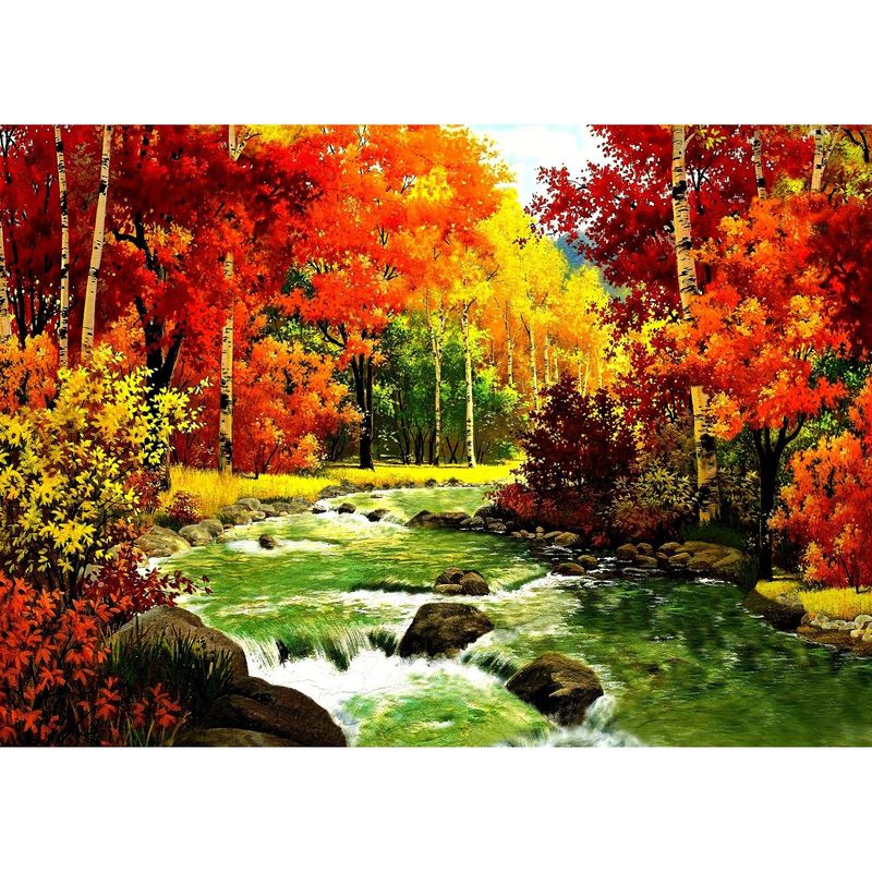 ID1SG IMPRESION DIGITAL1 - Cuadro decorativo Paisaje"BOSQUE ROJIZO" 50 x 70