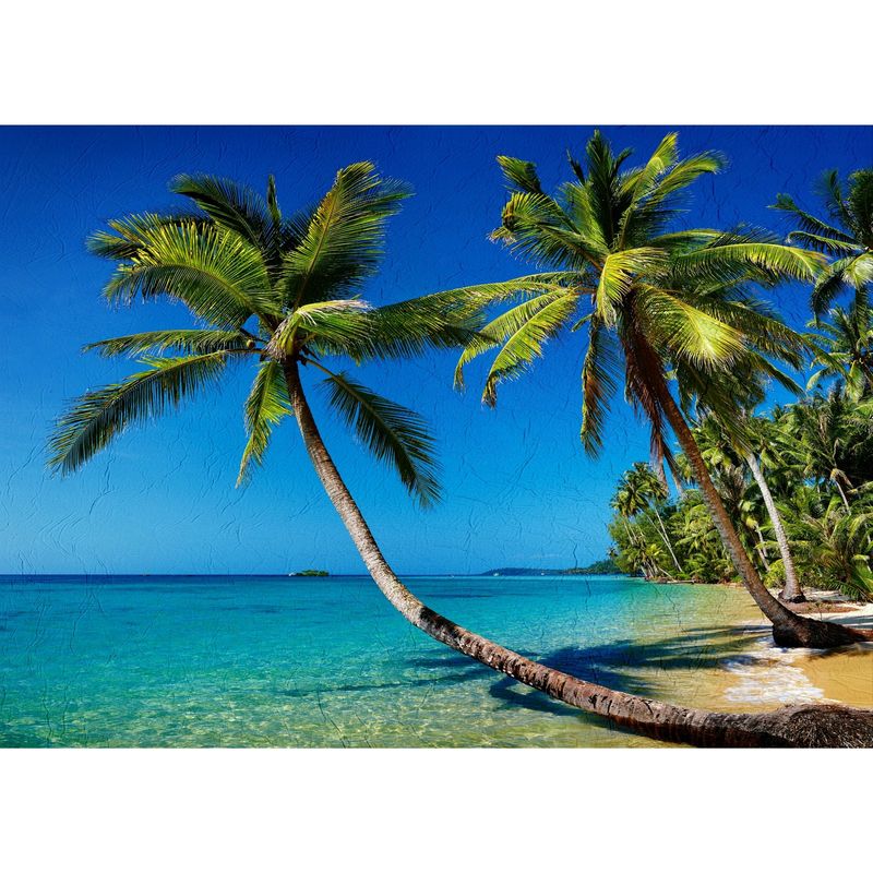 ID1SG IMPRESION DIGITAL1 - Cuadro decorativo Paisaje"PLAYA  2 PALMERAS" 50 x 70