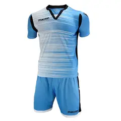 MACRON - Uniforme Fútbol Niños Nápoles Celeste-Blanco