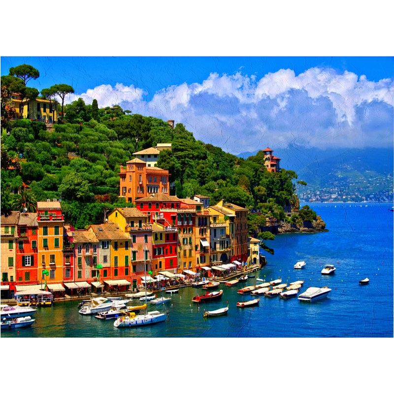 ID1SG IMPRESION DIGITAL1 - Cuadro decorativo Paisaje "PORTOFINO ITALIA" 50 x 70