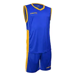 MACRON - Uniforme de Básquetbol Turin Azulino-Amarillo