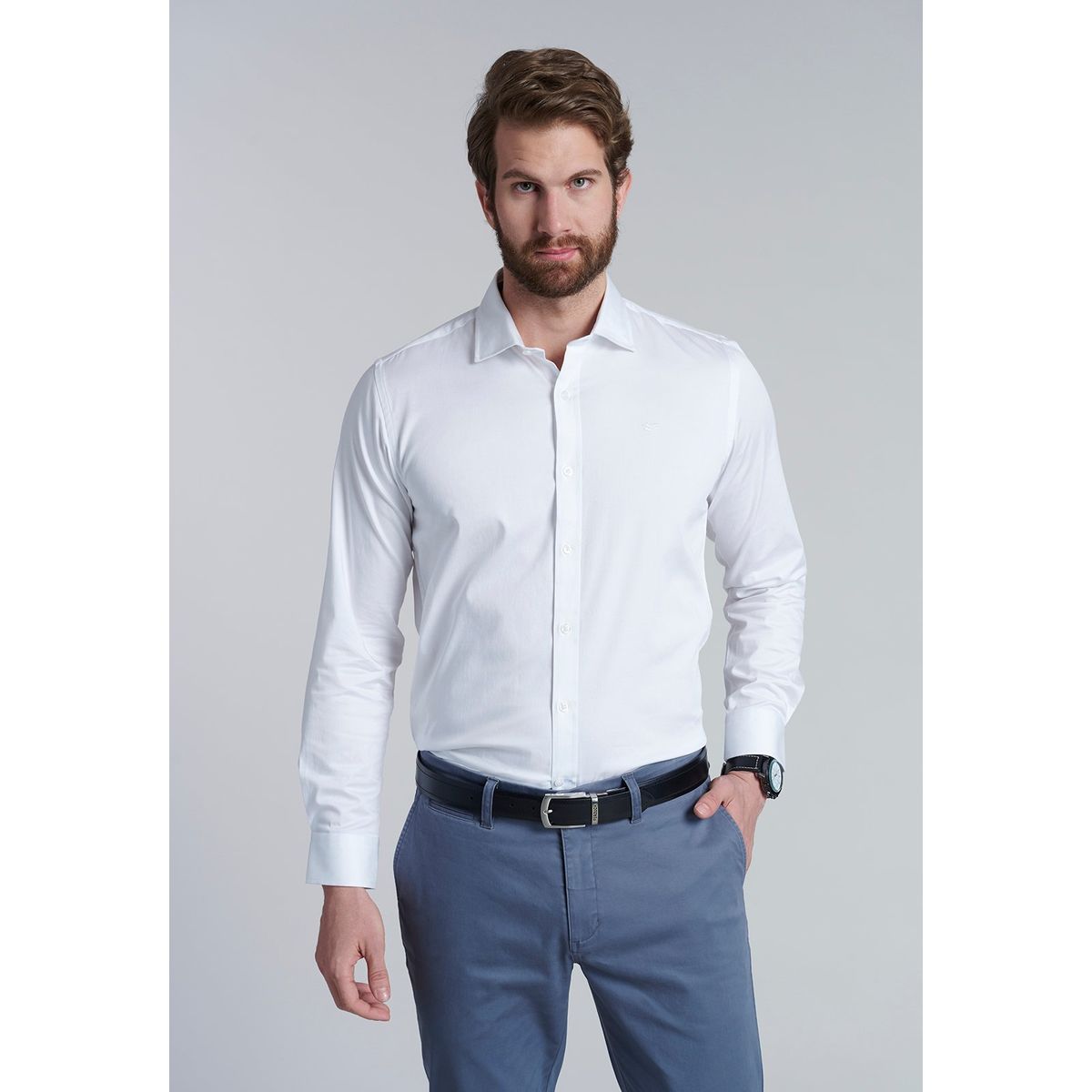 FEROUCH - Camisa Smart Casual Dublin Blanco Ferouch