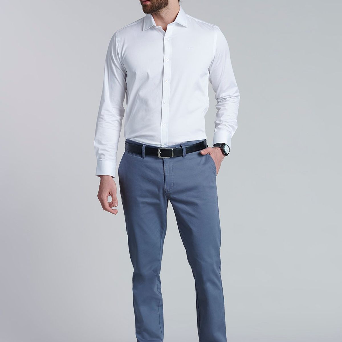 FEROUCH - Camisa Smart Casual Dublin Blanco Ferouch