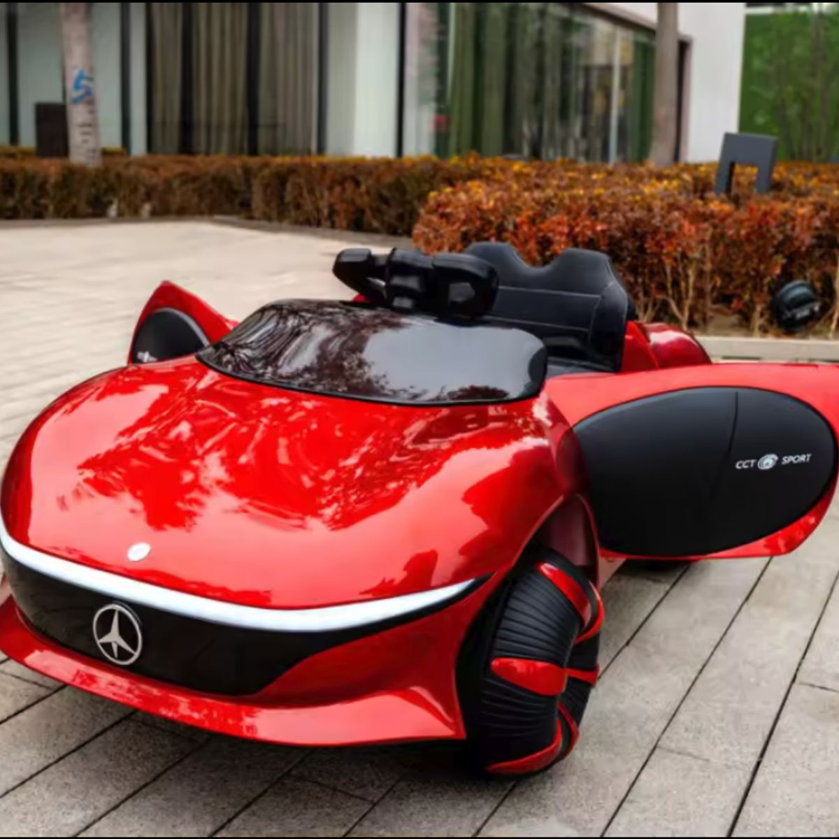 GENERICO - AUTO A BATERIA FUTURISTA ROJO