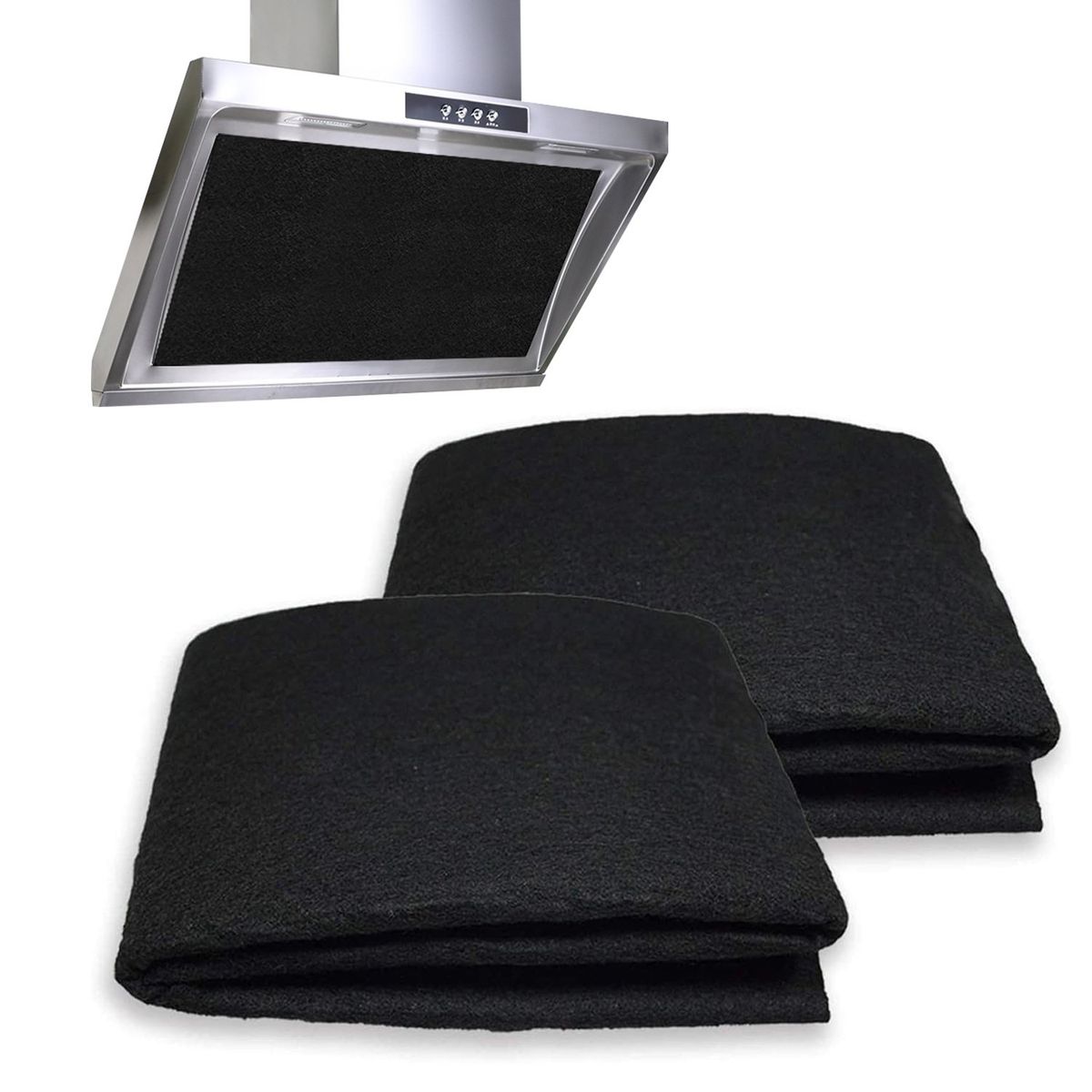 DEKANO - Filtro De Fibra De Carbón Activado Algodón 2 Hojas 39.5*120 Cm