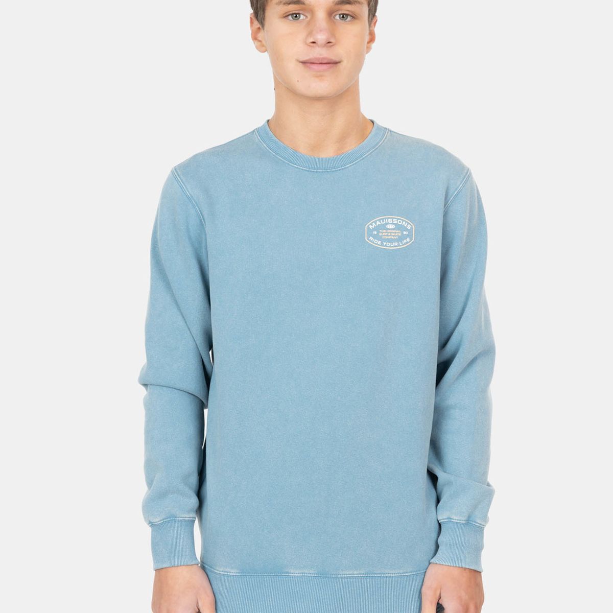 MAUI AND SONS - Poleron CR Marea Original Celeste Infantil Maui And Sons