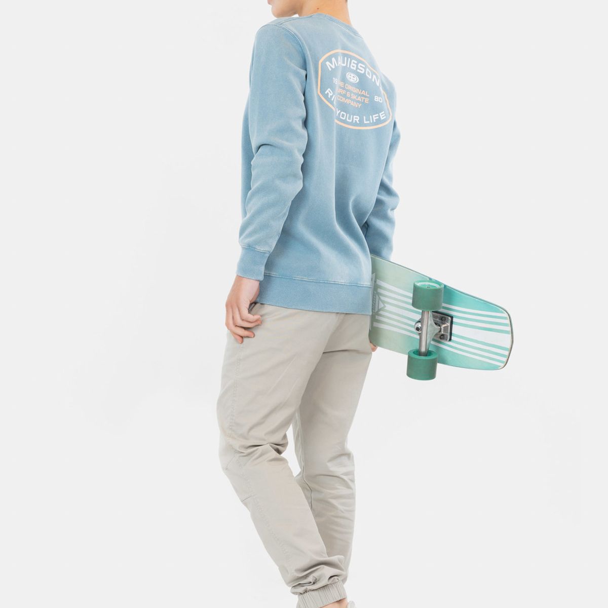 MAUI AND SONS - Poleron CR Marea Original Celeste Infantil Maui And Sons