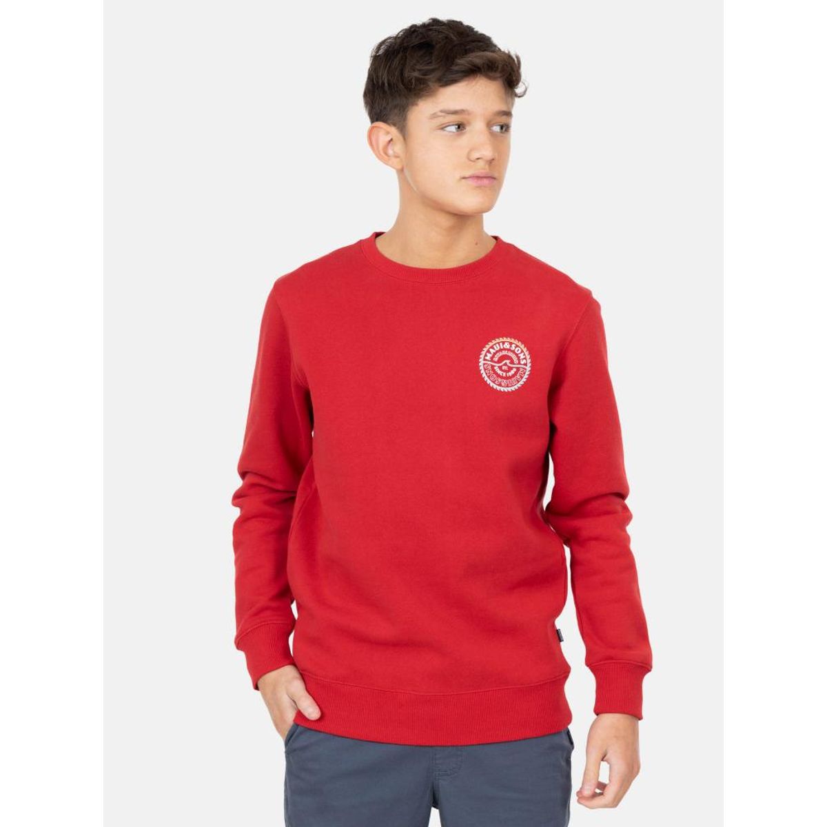 MAUI AND SONS - Poleron CR Logo Volcán Rojo Infantil Maui And Sons