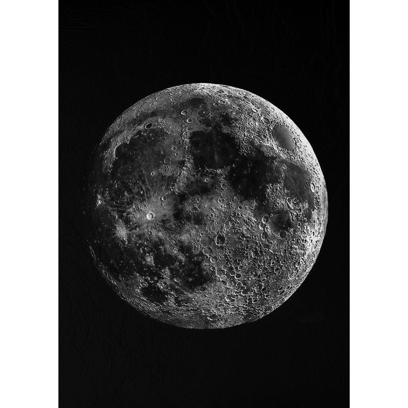 ID1SG IMPRESION DIGITAL1 - Cuadro decorativo Cosmos Espacio " LUNA V" 70 x 50