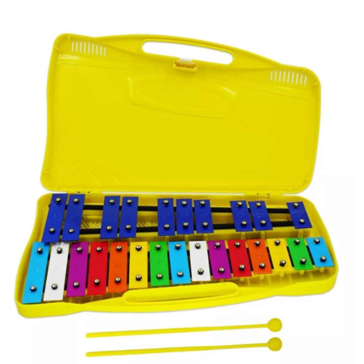 GENERICO - Metalofono Xilófono Metálico de 25 Notas Con 2 Baquetas