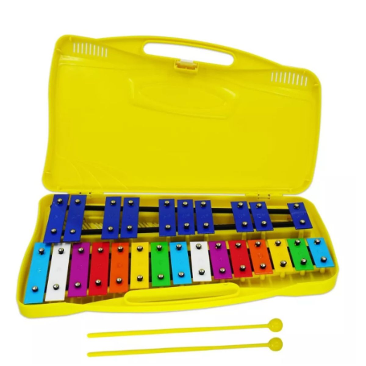 GENERICO - Metalofono Xilófono Metálico de 25 Notas Con 2 Baquetas