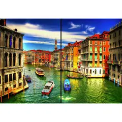 ID1SG IMPRESION DIGITAL1 - Cuadro decorativo Díptico Paisaje " GRAN CANAL VENECIA " 70 x 100