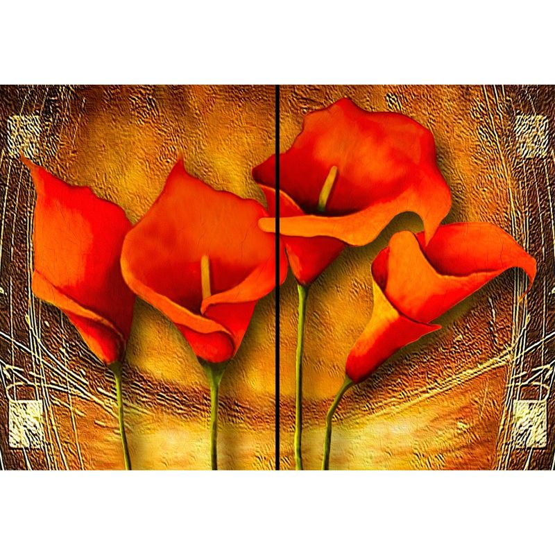 ID1SG IMPRESION DIGITAL1 - Cuadro decorativo  Díptico Flores "CALAS ROJAS" 70 x 100
