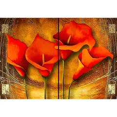 ID1SG IMPRESION DIGITAL1 - Cuadro decorativo Díptico Flores "CALAS ROJAS" 70 x 100