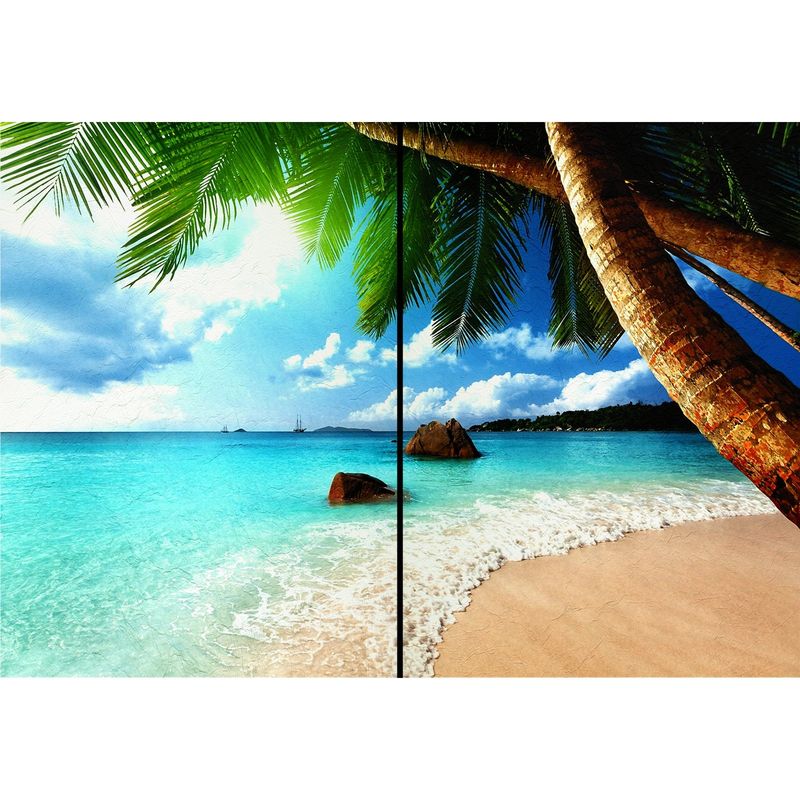 ID1SG IMPRESION DIGITAL1 - Cuadro decorativo  Díptico Paisaje "PLAYA LINDA" 70 x 100