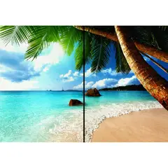 ID1SG IMPRESION DIGITAL1 - Cuadro decorativo Díptico Paisaje "PLAYA LINDA" 70 x 100
