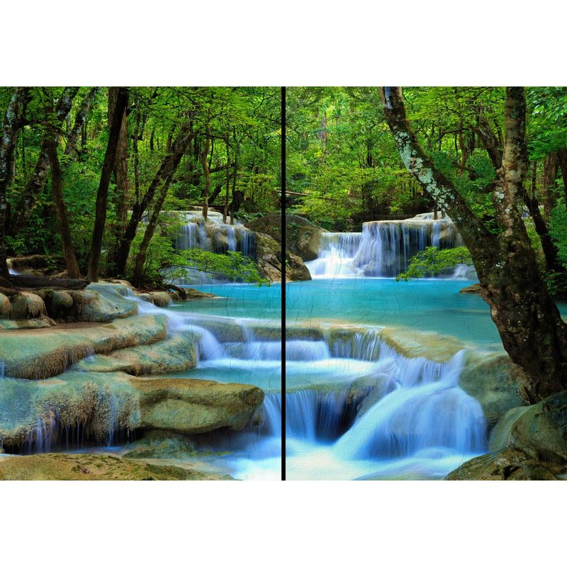 ID1SG IMPRESION DIGITAL1 - Cuadro decorativo  Díptico Paisaje "AGUAS TURQUESA" 70 x 100