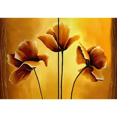 ID1SG IMPRESION DIGITAL1 - Cuadro decorativo Díptico Flores "AMAPOLAS AMARILLAS" 70 x 100