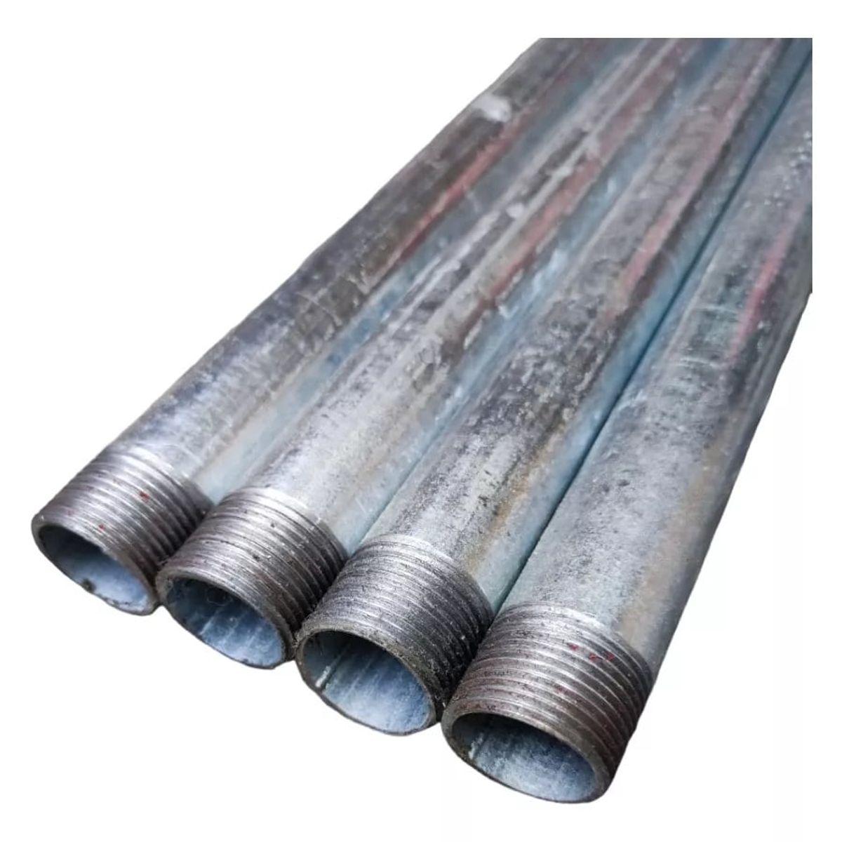 KUANGYE - 4 Tubos Galvanizados De 1.2mt Para Prensa Tubo 3/4 Hilo Npt