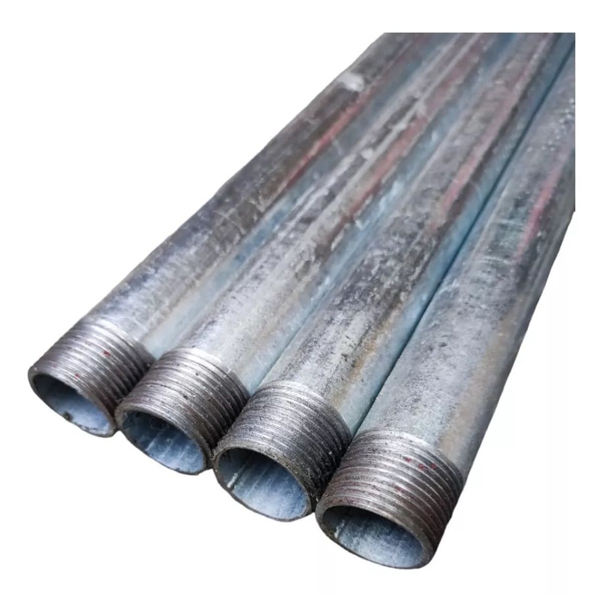 KUANGYE - 4 Tubos Galvanizados De 1.2mt Para Prensa Tubo 3/4 Hilo Npt