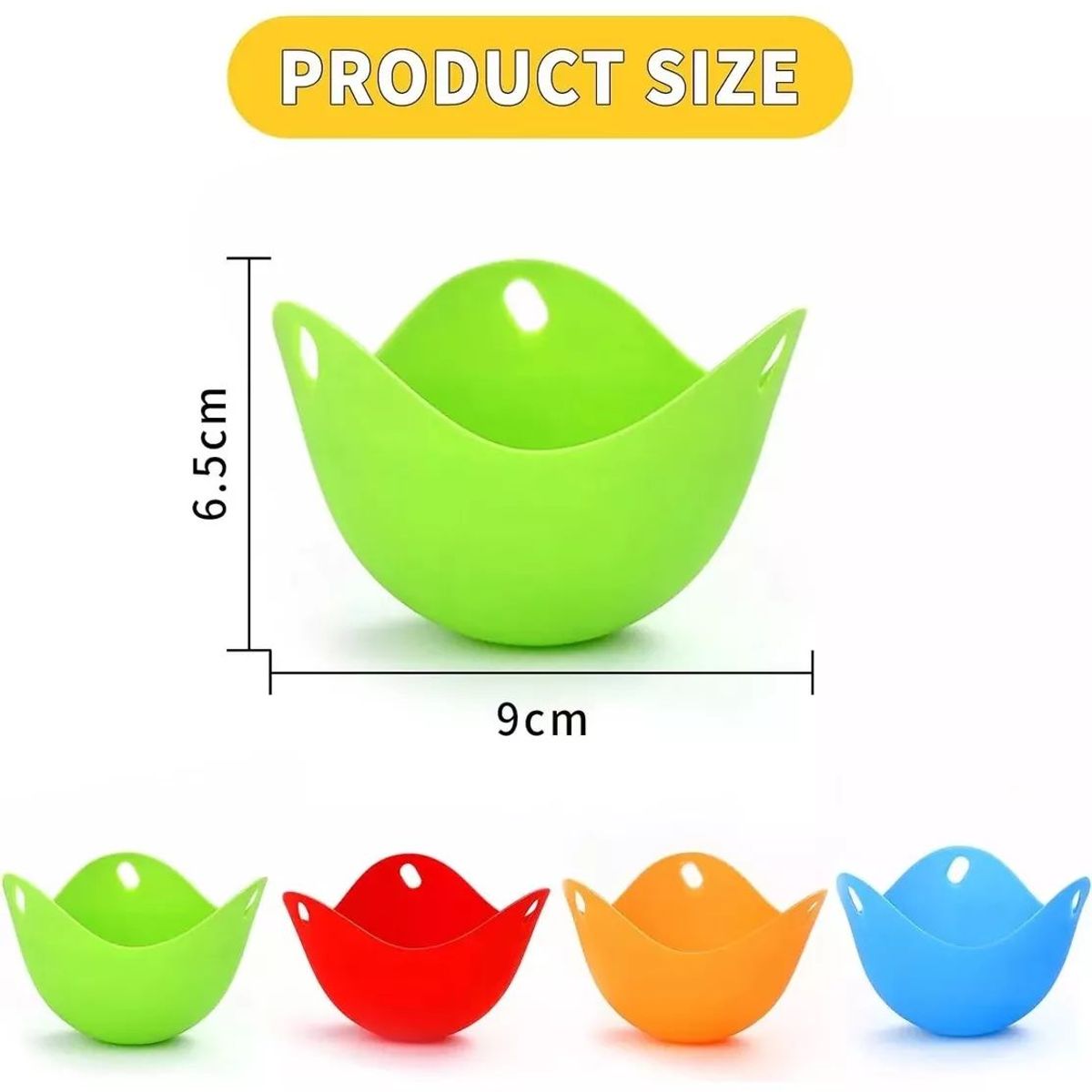 KUANGYE - Pack X4 Moldes De Silicona Para Huevos Pochados Escalfados